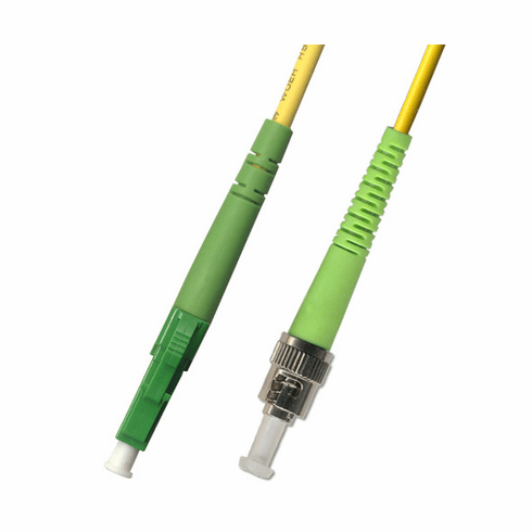 1M LC APC to ST APC Simplex Singlemode Fiber Optic Cable 9/125