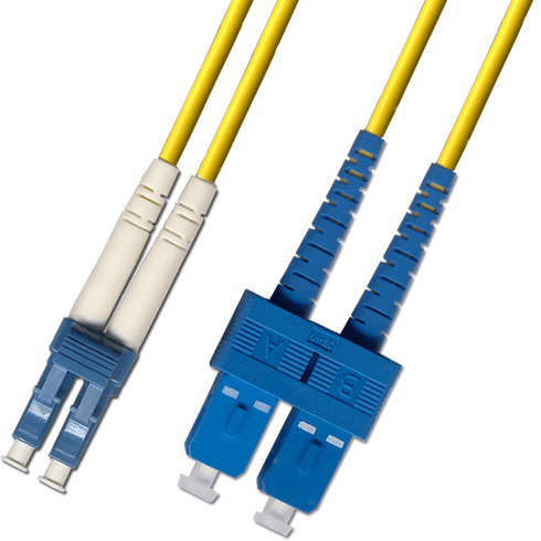 1M LC-SC Duplex Singlemode Fiber Optic Cable 9/125