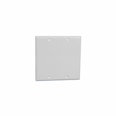 2 Gang Blank Thermoplastic Panel Wall Plate (GFCI), White