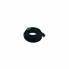 25ft 18AWG CL2 Premium 3-RCA Component Video Coaxial Cable (RG-6/U) - Black