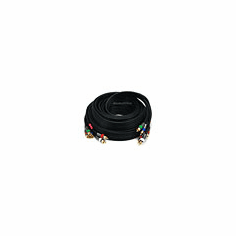 25ft 18AWG CL2 Premium 5-RCA Component Video/Audio Coaxial Cable (RG-6/U) - Black