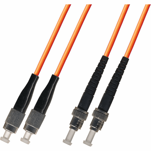 25M FC-ST Duplex Multimode Fiber Optic Cable 50/125 Plenum