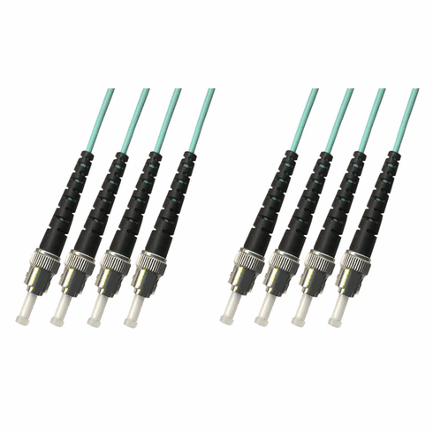 25M ST-ST Multimode Fiber Optic Cable 50/125 10 Gigabit 4 Strand (10GB)