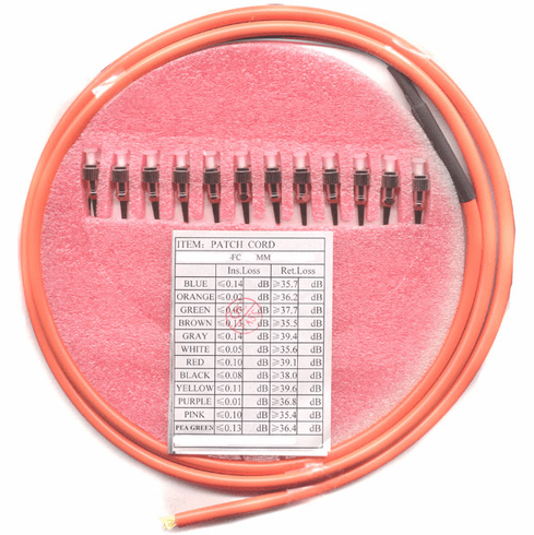 2M FC/PC x12 to PIGTAIL 0.9mm Multimode 12 Strand Fiber Optic Pigtail Multimode (62.5/125) DL