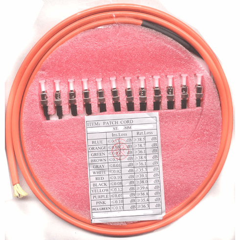 2M ST/PC x12 to PIGTAIL 0.9mm Multimode 12 Strand Fiber Optic Pigtail Multimode (50/125) DL