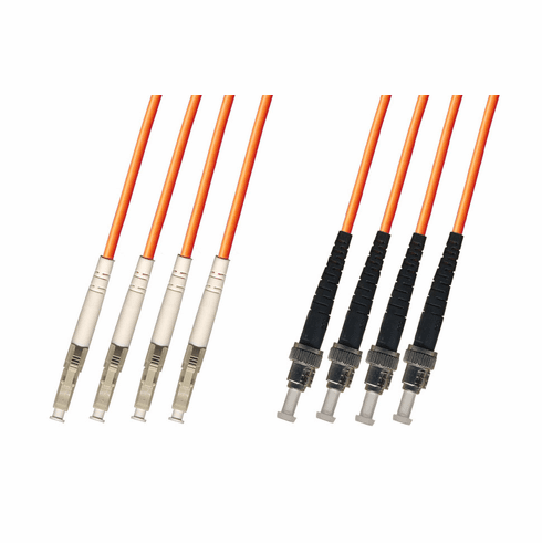 300M LC-ST Multimode Fiber Optic Cable 62.5/125 4-Strand