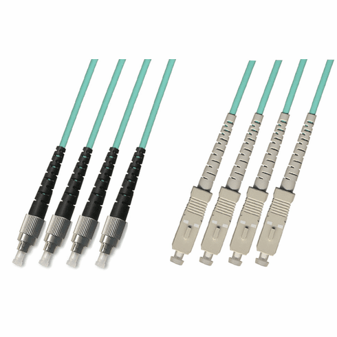 350M FC-SC Multimode Fiber Optic Cable 50/125 10 Gigabit 4 Strand (10GB)