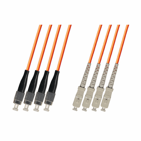 350M FC-SC Multimode Fiber Optic Cable 62.5/125 4-Strand