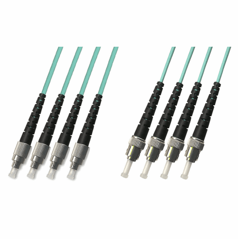 350M FC-ST Multimode Fiber Optic Cable 50/125 10 Gigabit 4 Strand (10GB)