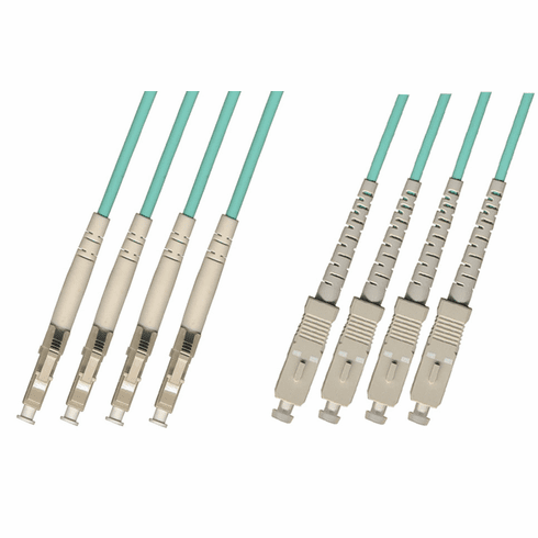 350M LC-SC Multimode Fiber Optic Cable 50/125 10 Gigabit 4 Strand (10GB)