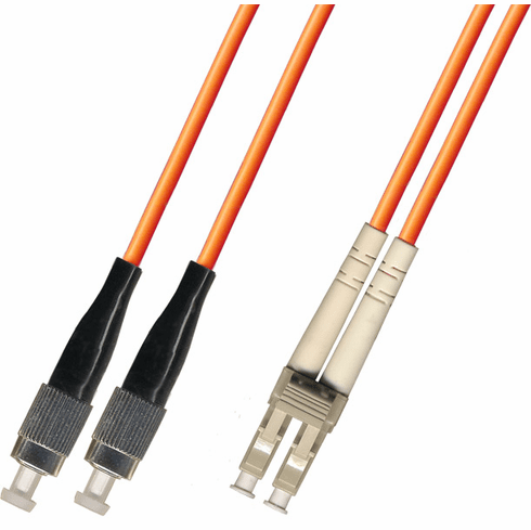 35M FC-LC Duplex Multimode Fiber Optic Cable 50/125 Indoor/Outdoor