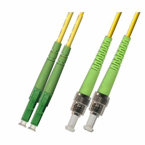 400M LC APC to ST APC Duplex Singlemode Fiber Optic Cable 9/125