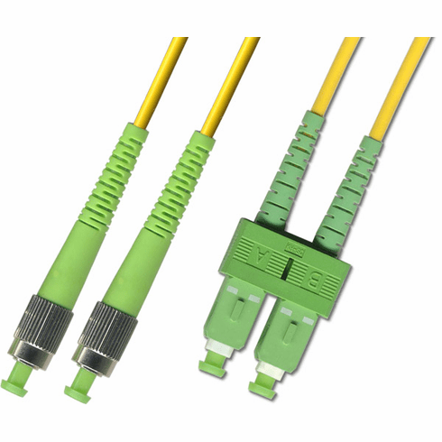 40M FC APC to SC APC Duplex Singlemode Fiber Optic Cable 9/125