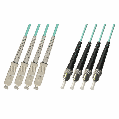 4M SC-ST Multimode Fiber Optic Cable 50/125 10 Gigabit 4 Strand (10GB)