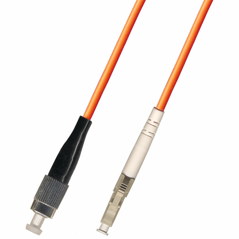 500M FC-LC Simplex Multimode Fiber Optic Cable 50/125 Plenum