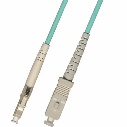 500M LC-SC Simplex Multimode Fiber Optic Cable 50/125 10 Gigabit Armored (10GB)