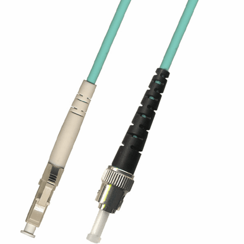 500M LC-ST Simplex Multimode Fiber Optic Cable 50/125 10 Gigabit LSZH (10GB)