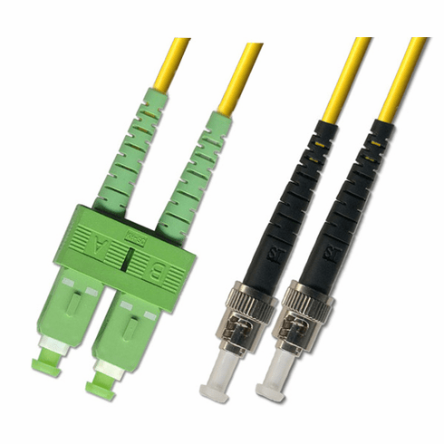500M SC APC to ST UPC Duplex Singlemode Fiber Optic Cable 9/125