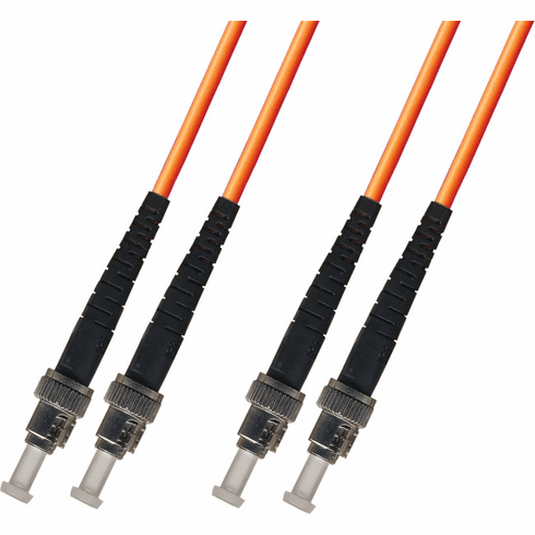 50M ST-ST Duplex Multimode Fiber Optic Cable 50/125 Indoor/Outdoor