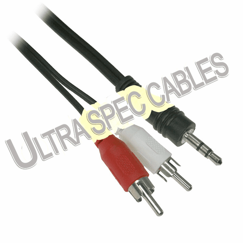 6 inch 3.5mm Stereo Male to RCA Stereo Male Cable