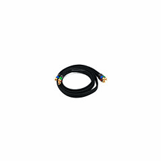 6ft 18AWG CL2 Premium 3-RCA Component Video Coaxial Cable (RG-6/U) - Black