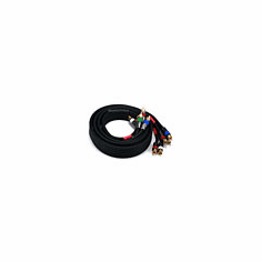 6ft 18AWG CL2 Premium 5-RCA Component Video/Audio Coaxial Cable (RG-6/U) - Black