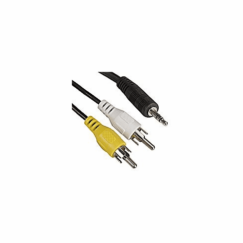6ft 3.5mm Plug Male to 2 x RCA Audio and Video Male Cable