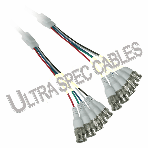 8ft 5 BNC Male to 5 BNC Male Monitor Cable