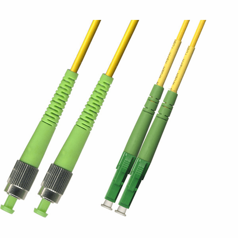 8M FC APC to LC APC Duplex Singlemode Fiber Optic Cable 9/125
