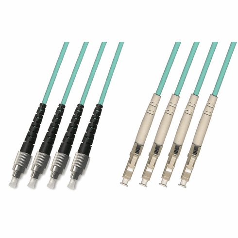 8M FC-LC Multimode Fiber Optic Cable 50/125 10 Gigabit 4 Strand (10GB)