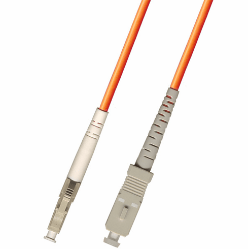 9M LC-SC Simplex Multimode Fiber Optic Cable 62.5/125 Plenum