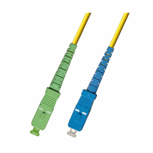 9M SC APC to SC UPC Simplex Singlemode Fiber Optic Cable 9/125