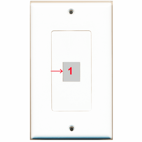 Custom 1 Gang Wall Plate with 1 Keystone Port (Decorative Type)