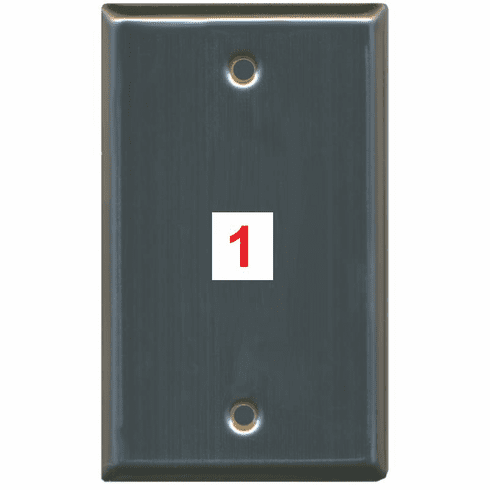 Custom 1 Gang Wall Plate with 1 Keystone Port Solid (Flat) Type Stainless Steel