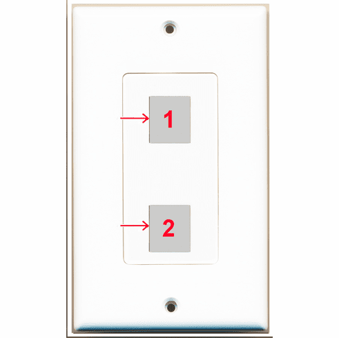 Custom 1 Gang Wall Plate with 2 Keystone Ports (Decorative Type)