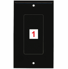 Custom 1 Port Decorative Wall Plate Black (Choose Ports)