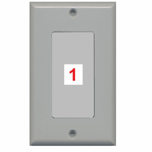 Custom 1 Port Decorative Wall Plate Gray (Choose Ports)