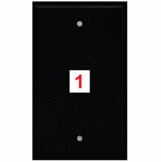 Custom 1 Port Wall Plate Black (Choose Ports)