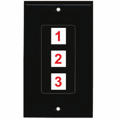 Custom 3 Port Decorative Wall Plate Black (Choose Ports)