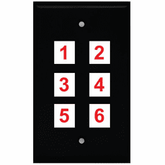 Custom 6 Port Wall Plate Black (Choose Ports)