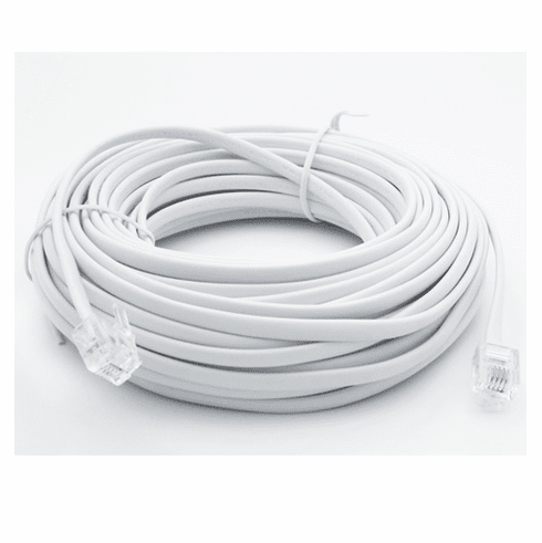 Custom White/Black/Gray or Ivory Phone Line Cord under 7ft 6p4c