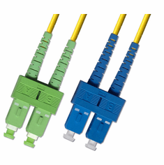 Duplex APC to UPC Singlemode Fiber