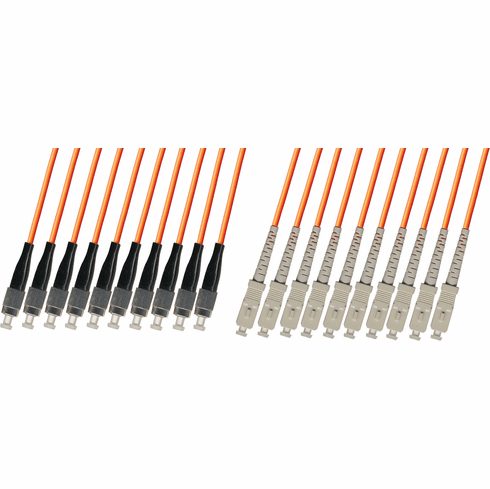 FC/SC 10 Strand Fiber Optic Cable (50/125) Multimode 100M