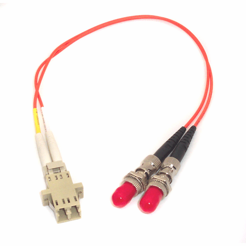 Fiber Optic Adapter Cable ST (Female) to LC (Female) Multimode (62.5/125) Duplex 1FT