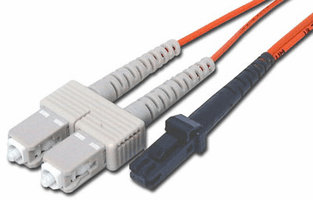 Fiber Optic Patch Cable SC/MTRJ, Duplex Multimode 62.5/125