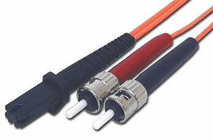 Fiber Optic Patch Cable ST/MTRJ, Duplex Multimode 62.5/125