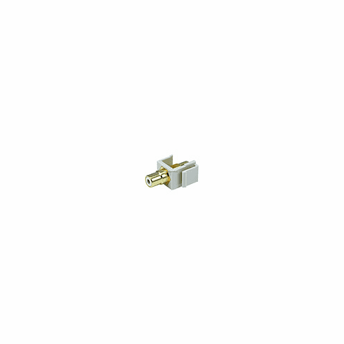 Keystone Jack - Modular RCA w/White Center (Ivory)