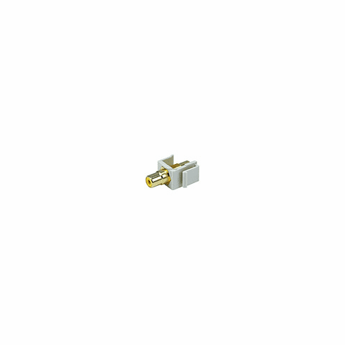 Keystone Jack - Modular RCA w/Yellow Center (Ivory)