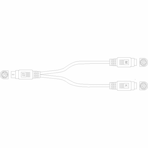 MD8m to 2 x MD6 f adapt cable