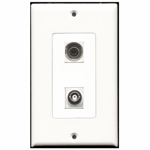 RiteAV - 1 Port 3.5mm 1 Port BNC Decora Type Wall Plate